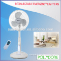 14" rechargeable battery operated fan with light